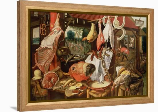 The Meat Stall, 1568-Pieter Aertsen-Framed Premier Image Canvas