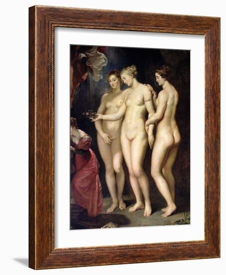 The Medici Cycle: Education of Marie de Medici, Detail of the Three Graces, 1621-25-Peter Paul Rubens-Framed Giclee Print