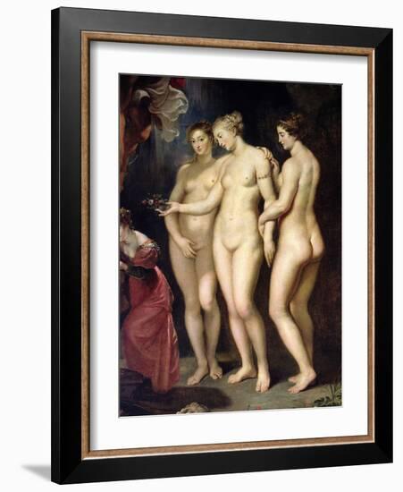 The Medici Cycle: Education of Marie de Medici, Detail of the Three Graces, 1621-25-Peter Paul Rubens-Framed Giclee Print