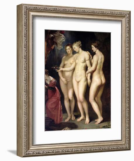 The Medici Cycle: Education of Marie de Medici, Detail of the Three Graces, 1621-25-Peter Paul Rubens-Framed Giclee Print