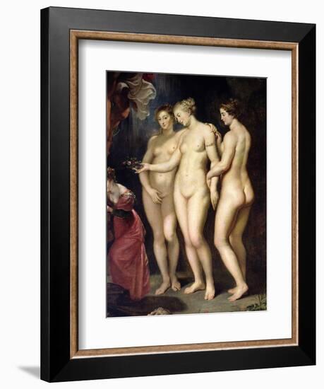 The Medici Cycle: Education of Marie de Medici, Detail of the Three Graces, 1621-25-Peter Paul Rubens-Framed Giclee Print