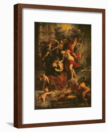 The Medici Cycle: the Birth of Marie De Medici (1573-1647) 26th April 1573, 1621-25-Peter Paul Rubens-Framed Giclee Print