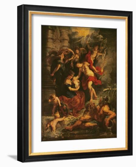 The Medici Cycle: the Birth of Marie De Medici (1573-1647) 26th April 1573, 1621-25-Peter Paul Rubens-Framed Giclee Print