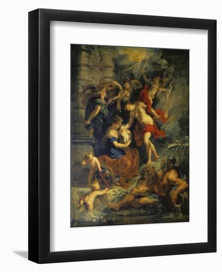 The Medici Cycle: the Birth of Marie De Medici, 1621-25-Peter Paul Rubens-Framed Giclee Print