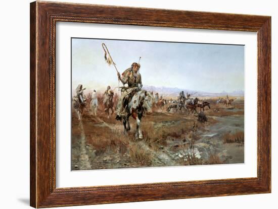 The Medicine Man-Charles Marion Russell-Framed Art Print