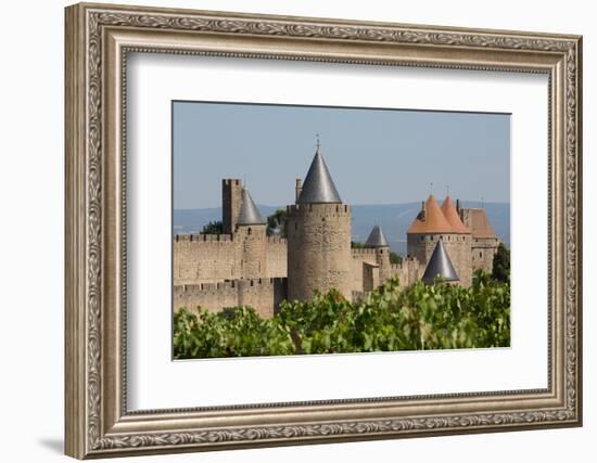 The Medieval Walled Town of Carcassonne, Languedoc-Roussillon, France, Europe-Martin Child-Framed Photographic Print