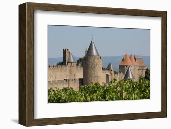 The Medieval Walled Town of Carcassonne, Languedoc-Roussillon, France, Europe-Martin Child-Framed Photographic Print