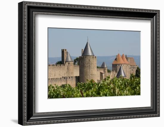 The Medieval Walled Town of Carcassonne, Languedoc-Roussillon, France, Europe-Martin Child-Framed Photographic Print