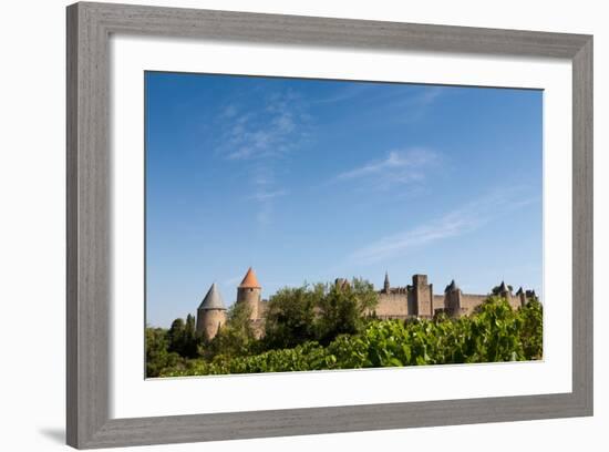 The Medieval Walled Town of Carcassonne, Languedoc-Roussillon, France, Europe-Martin Child-Framed Photographic Print