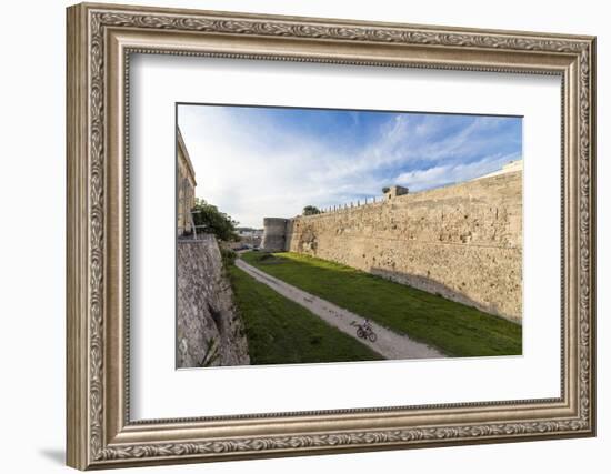 The medieval walls and fortress in the old town of Otranto, Province of Lecce, Apulia, Italy, Europ-Roberto Moiola-Framed Photographic Print