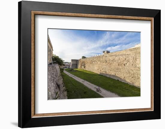 The medieval walls and fortress in the old town of Otranto, Province of Lecce, Apulia, Italy, Europ-Roberto Moiola-Framed Photographic Print