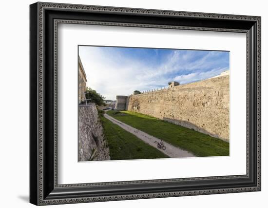 The medieval walls and fortress in the old town of Otranto, Province of Lecce, Apulia, Italy, Europ-Roberto Moiola-Framed Photographic Print