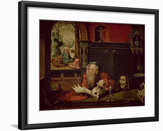 The Meditation of St. Jerome-Quentin Metsys-Framed Giclee Print