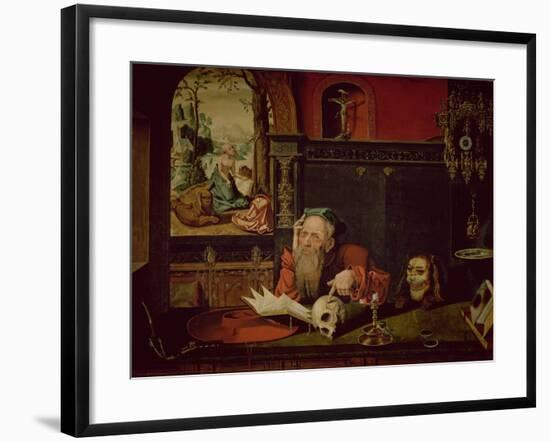 The Meditation of St. Jerome-Quentin Metsys-Framed Giclee Print