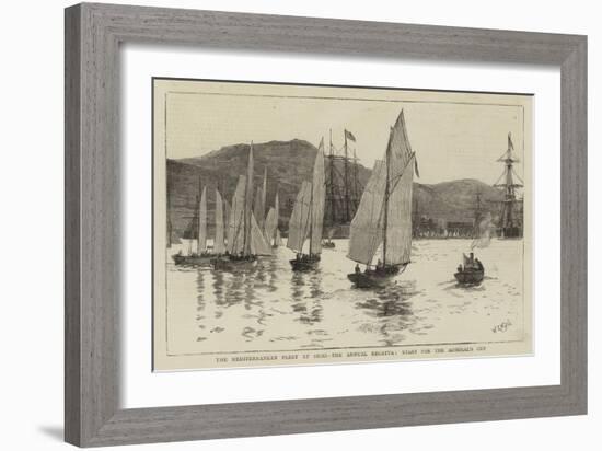 The Mediterranean Fleet at Sigri, the Annual Regatta, Start for the Admiral's Cup-William Lionel Wyllie-Framed Giclee Print