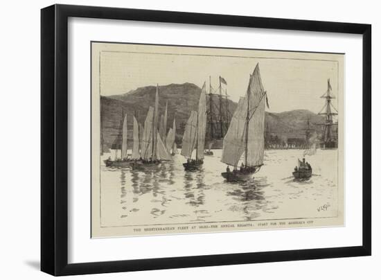 The Mediterranean Fleet at Sigri, the Annual Regatta, Start for the Admiral's Cup-William Lionel Wyllie-Framed Giclee Print