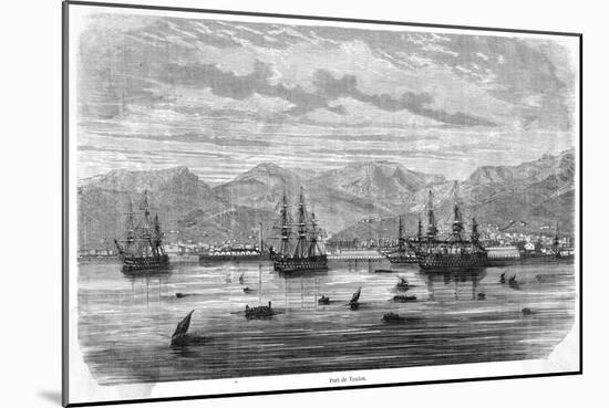 The Mediterranean Harbour and Naval Base of Toulon, Seen from the Sea-null-Mounted Art Print