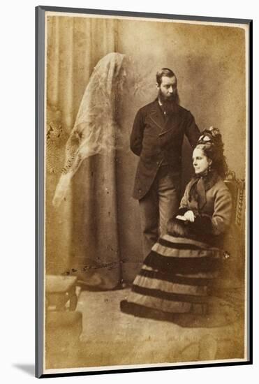 The Medium Stainton Moses, with Mrs Speer and an Unidentified Spirit Figure-null-Mounted Photographic Print