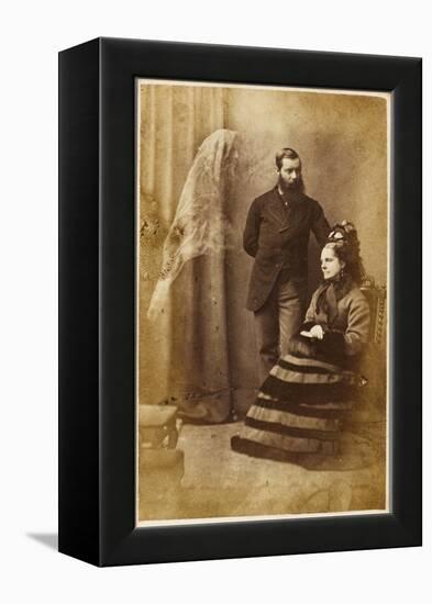 The Medium Stainton Moses, with Mrs Speer and an Unidentified Spirit Figure-null-Framed Premier Image Canvas