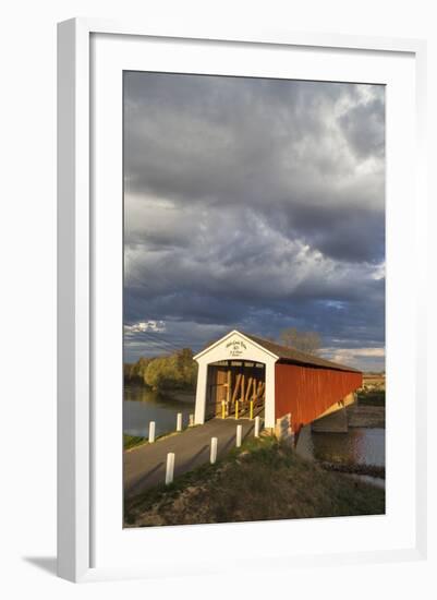 The Medora Covered Bridge, Indiana, USA-Chuck Haney-Framed Photographic Print