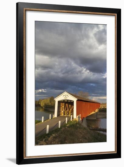 The Medora Covered Bridge, Indiana, USA-Chuck Haney-Framed Photographic Print