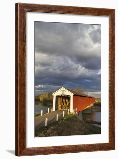 The Medora Covered Bridge, Indiana, USA-Chuck Haney-Framed Photographic Print