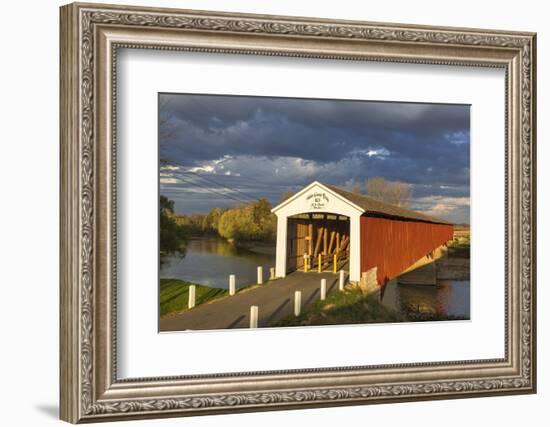 The Medora Covered Bridge, Indiana, USA-Chuck Haney-Framed Photographic Print