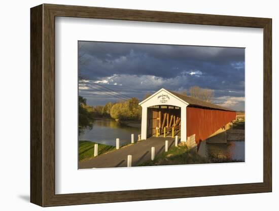 The Medora Covered Bridge, Indiana, USA-Chuck Haney-Framed Photographic Print