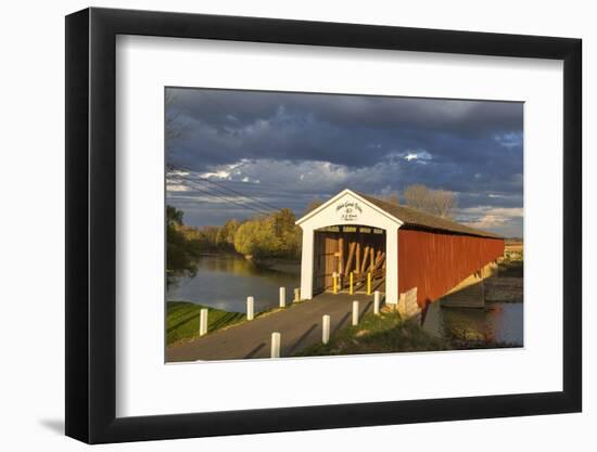 The Medora Covered Bridge, Indiana, USA-Chuck Haney-Framed Photographic Print