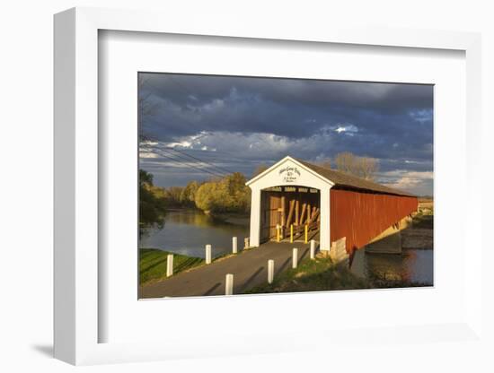 The Medora Covered Bridge, Indiana, USA-Chuck Haney-Framed Photographic Print