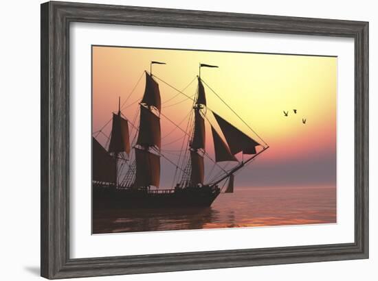 The Medusa Was a 40-Gun Frigate of the French Navy-null-Framed Art Print