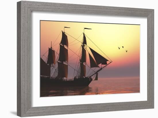 The Medusa Was a 40-Gun Frigate of the French Navy-null-Framed Art Print