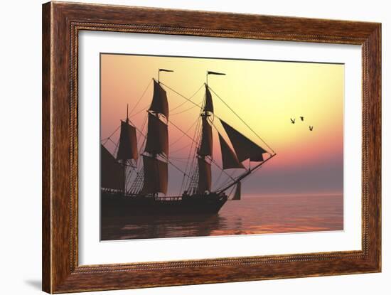 The Medusa Was a 40-Gun Frigate of the French Navy-null-Framed Art Print