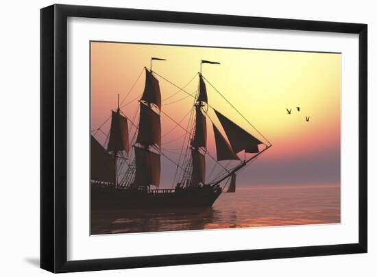 The Medusa Was a 40-Gun Frigate of the French Navy-null-Framed Art Print