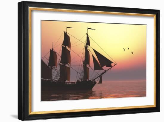 The Medusa Was a 40-Gun Frigate of the French Navy-null-Framed Art Print