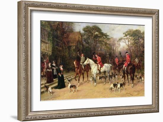 The Meet at the Manor House, 1908-Heywood Hardy-Framed Giclee Print