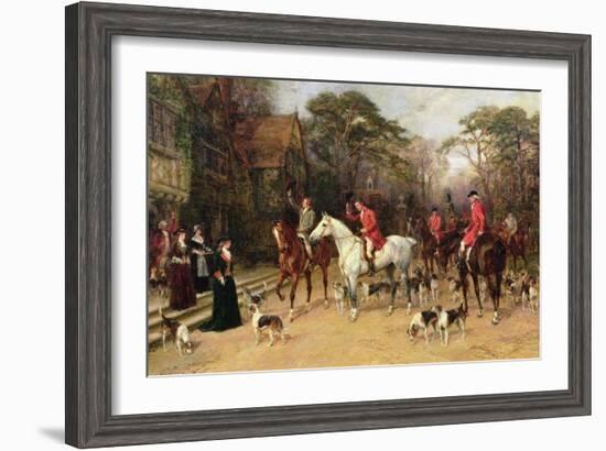 The Meet at the Manor House, 1908-Heywood Hardy-Framed Giclee Print