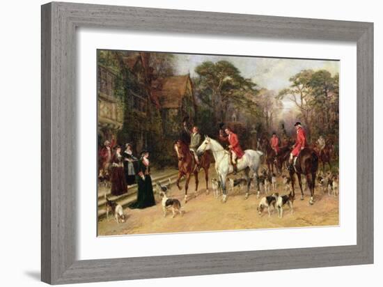 The Meet at the Manor House, 1908-Heywood Hardy-Framed Giclee Print