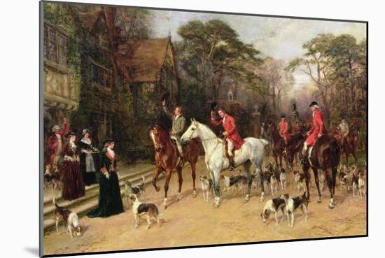 The Meet at the Manor House, 1908-Heywood Hardy-Mounted Giclee Print