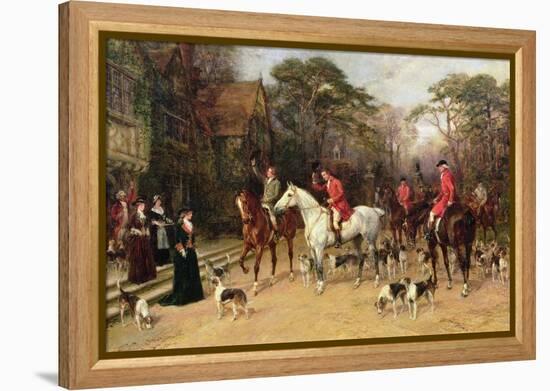 The Meet at the Manor House, 1908-Heywood Hardy-Framed Premier Image Canvas