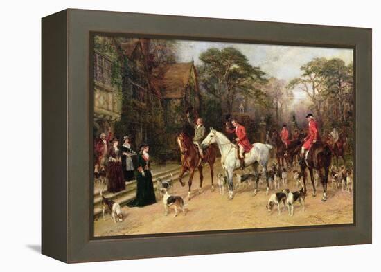 The Meet at the Manor House, 1908-Heywood Hardy-Framed Premier Image Canvas