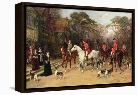 The Meet at the Manor House, 1908-Heywood Hardy-Framed Premier Image Canvas