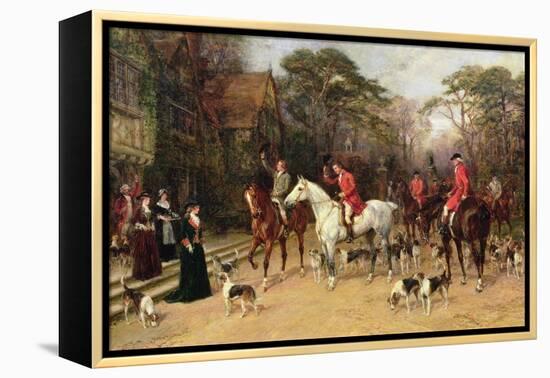 The Meet at the Manor House, 1908-Heywood Hardy-Framed Premier Image Canvas