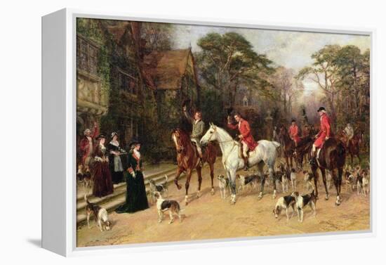 The Meet at the Manor House, 1908-Heywood Hardy-Framed Premier Image Canvas