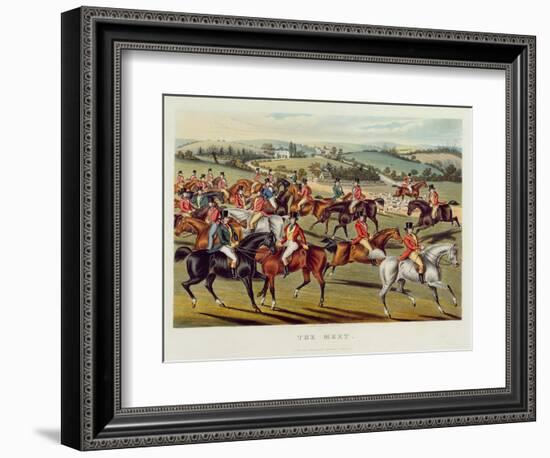 The Meet', Plate I from 'Fox Hunting', 1838 (Hand-Coloured Aquatint)-Charles Hunt-Framed Giclee Print