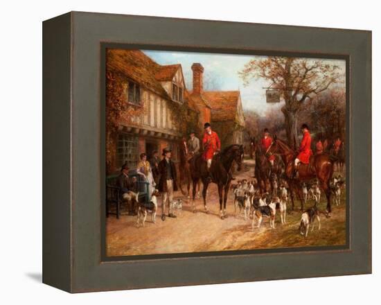 The Meet, Ye Olde Wayside Inn-Heywood Hardy-Framed Premier Image Canvas