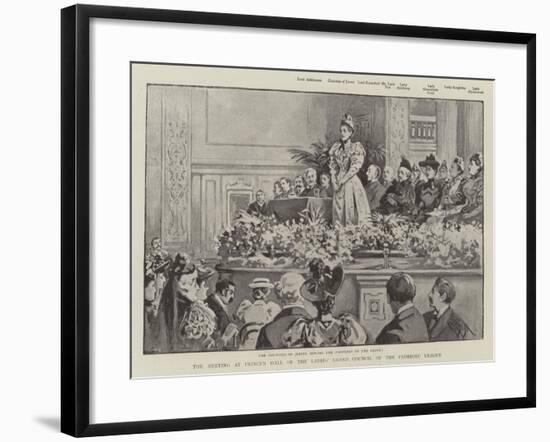 The Meeting at Prince's Hall of the Ladies Grand Council of the Primrose League-null-Framed Giclee Print