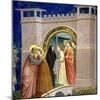 The Meeting at the Golden Gate, circa 1305 Gate in Jerusalem, circa 1305-Giotto di Bondone-Mounted Giclee Print