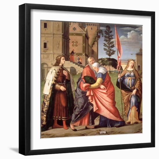 The Meeting at the Golden Gate with Saints, 1515-Vittore Carpaccio-Framed Giclee Print