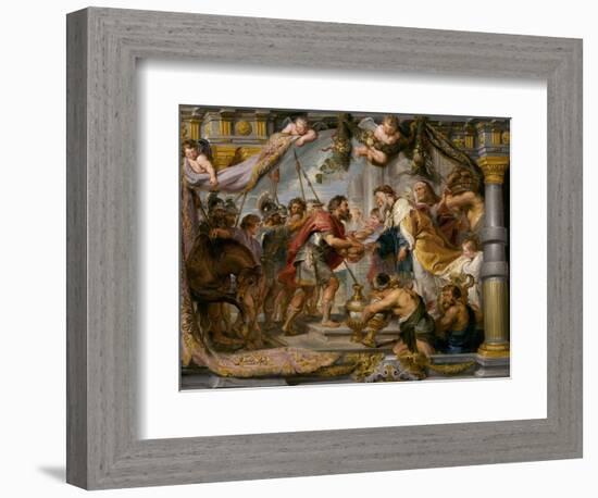 The Meeting of Abraham and Melchizedek, c.1626-Peter Paul Rubens-Framed Premium Giclee Print